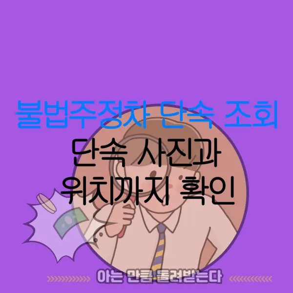불법주정차 단속 조회단속 사진과위치까지 확인