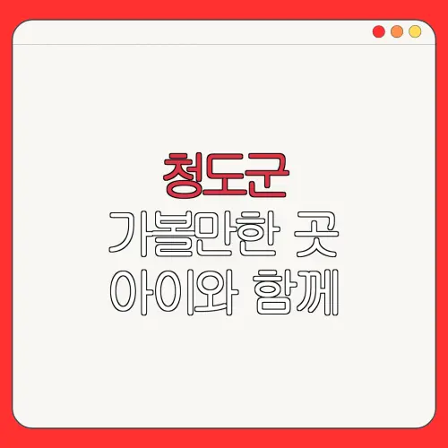 청도군 가볼만한 곳 아이와 함께 |펜션 | 숙박페스타 |숙박 할인